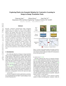 Exploring Patch-wise Semantic Relation for Contrastive Learning in
  Image-to-Image Translation Tasks