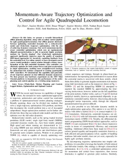 Momentum-Aware Trajectory Optimization and Control for Agile Quadrupedal
  Locomotion