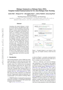 Dialogue Summaries as Dialogue States (DS2), Template-Guided
  Summarization for Few-shot Dialogue State Tracking