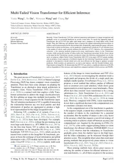 Multi-Tailed Vision Transformer for Efficient Inference