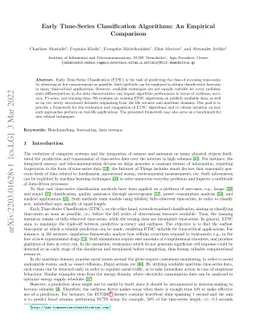 Early Time-Series Classification Algorithms: An Empirical Comparison