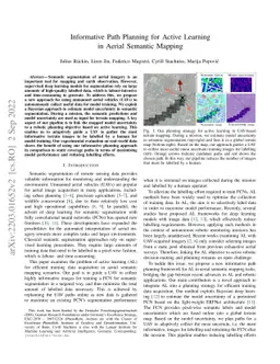 Informative Path Planning for Active Learning in Aerial Semantic Mapping