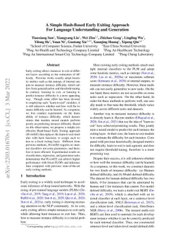 A Simple Hash-Based Early Exiting Approach For Language Understanding
  and Generation