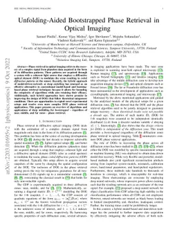 Unfolding-Aided Bootstrapped Phase Retrieval in Optical Imaging