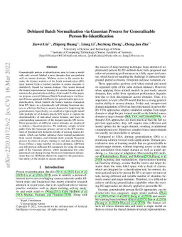 Debiased Batch Normalization via Gaussian Process for Generalizable
  Person Re-Identification