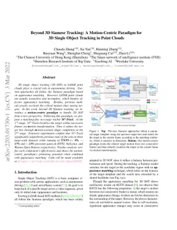 Beyond 3D Siamese Tracking: A Motion-Centric Paradigm for 3D Single
  Object Tracking in Point Clouds