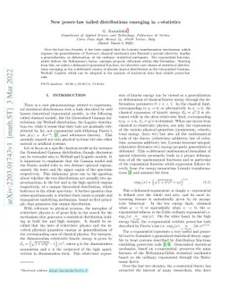 New power-law tailed distributions emerging in $κ$-statistics