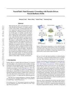 NeuroFluid: Fluid Dynamics Grounding with Particle-Driven Neural
  Radiance Fields