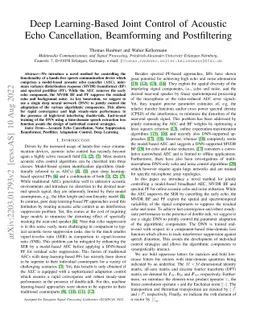 Deep Learning-Based Joint Control of Acoustic Echo Cancellation,
  Beamforming and Postfiltering