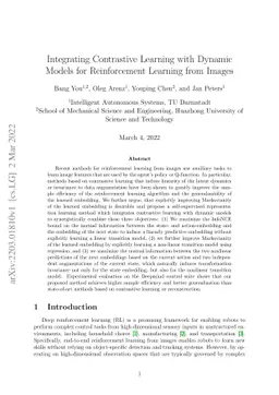 Integrating Contrastive Learning with Dynamic Models for Reinforcement
  Learning from Images