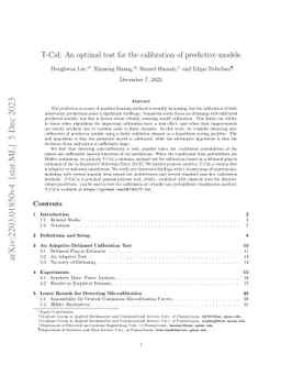 T-Cal: An optimal test for the calibration of predictive models