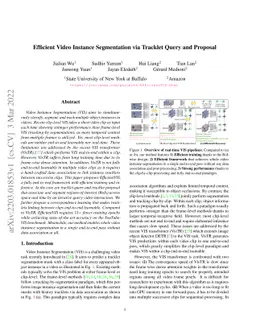 Efficient Video Instance Segmentation via Tracklet Query and Proposal