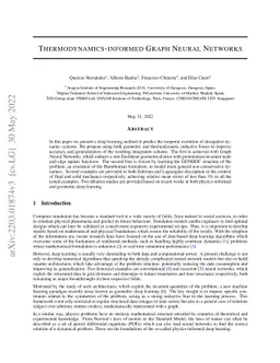 Thermodynamics-informed graph neural networks