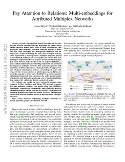 Pay Attention to Relations: Multi-embeddings for Attributed Multiplex
  Networks
