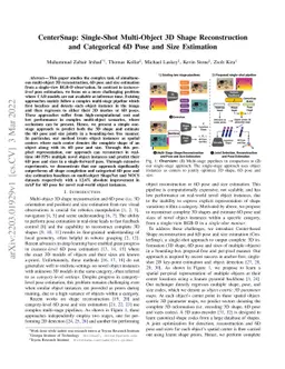 CenterSnap: Single-Shot Multi-Object 3D Shape Reconstruction and
  Categorical 6D Pose and Size Estimation