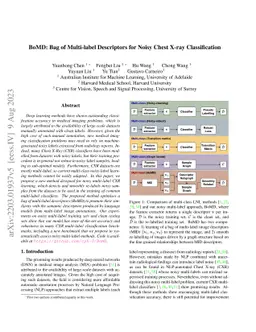 BoMD: Bag of Multi-label Descriptors for Noisy Chest X-ray
  Classification