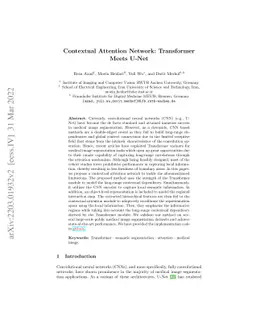 Contextual Attention Network: Transformer Meets U-Net