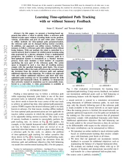 Learning Time-optimized Path Tracking with or without Sensory Feedback