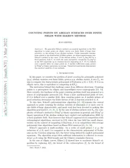 Counting points on abelian surfaces over finite fields with Elkies's
  method