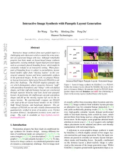 Interactive Image Synthesis with Panoptic Layout Generation