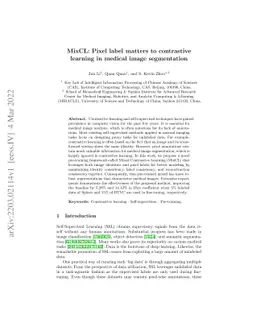 MixCL: Pixel label matters to contrastive learning