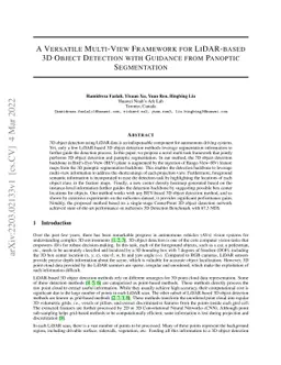 A Versatile Multi-View Framework for LiDAR-based 3D Object Detection
  with Guidance from Panoptic Segmentation