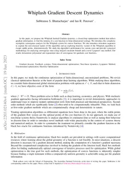 Whiplash Gradient Descent Dynamics