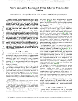 Passive and Active Learning of Driver Behavior from Electric Vehicles