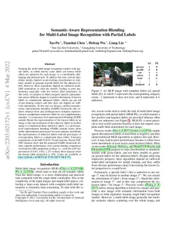 Semantic-Aware Representation Blending for Multi-Label Image Recognition
  with Partial Labels