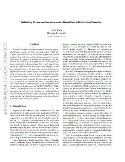 Rethinking Reconstruction Autoencoder-Based Out-of-Distribution
  Detection
