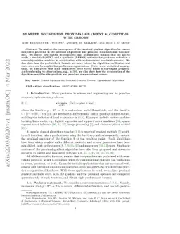 Sharper Bounds for Proximal Gradient Algorithms with Errors