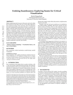 Undoing Seamlessness: Exploring Seams for Critical Visualization