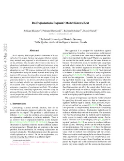 Do Explanations Explain? Model Knows Best