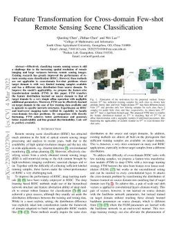 Feature Transformation for Cross-domain Few-shot Remote Sensing Scene
  Classification