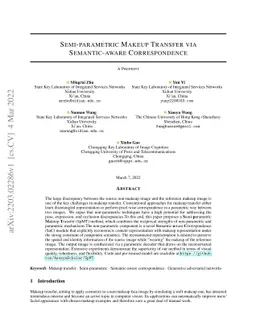 Semi-parametric Makeup Transfer via Semantic-aware Correspondence