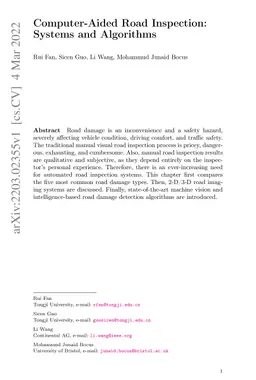 Computer-Aided Road Inspection: Systems and Algorithms