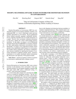 MM-DFN: Multimodal Dynamic Fusion Network for Emotion Recognition in
  Conversations
