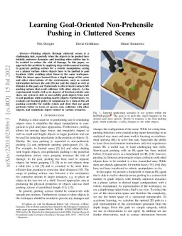 Learning Goal-Oriented Non-Prehensile Pushing in Cluttered Scenes