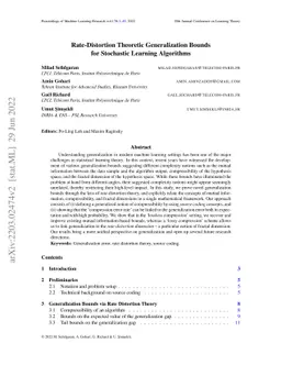 Rate-Distortion Theoretic Generalization Bounds for Stochastic Learning
  Algorithms