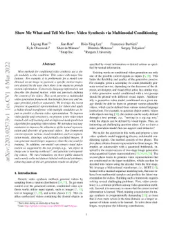 Show Me What and Tell Me How: Video Synthesis via Multimodal
  Conditioning