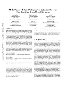 MVD: Memory-Related Vulnerability Detection Based on Flow-Sensitive
  Graph Neural Networks