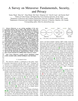 A Survey on Metaverse: Fundamentals, Security, and Privacy
