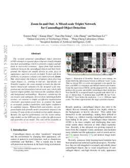 Zoom In and Out: A Mixed-scale Triplet Network for Camouflaged Object
  Detection