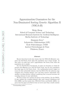 Approximation Guarantees for the Non-Dominated Sorting Genetic Algorithm
  II (NSGA-II)
