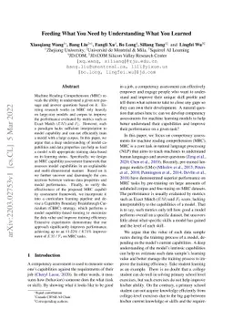 Feeding What You Need by Understanding What You Learned