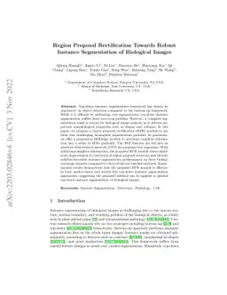 Region Proposal Rectification Towards Robust Instance Segmentation of
  Biological Images
