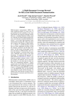 A Multi-Document Coverage Reward for RELAXed Multi-Document
  Summarization