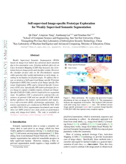 Self-supervised Image-specific Prototype Exploration for Weakly
  Supervised Semantic Segmentation