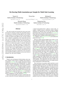 On Steering Multi-Annotations per Sample for Multi-Task Learning