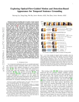 Exploring Optical-Flow-Guided Motion and Detection-Based Appearance for
  Temporal Sentence Grounding